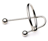 JustSteel Urethra Clip with Glans Ring Penis Plugs